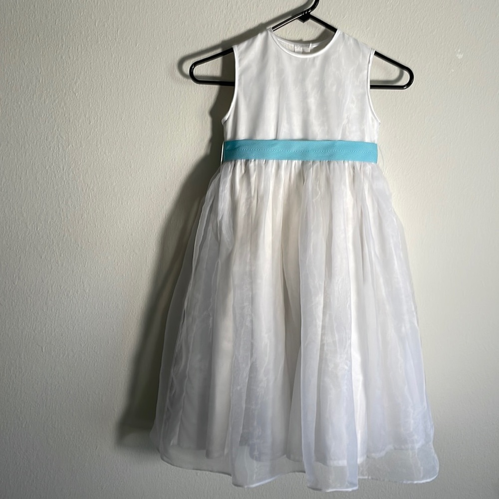 Strasberg Heirloom flower girl or First Communion dress. White color Size 7